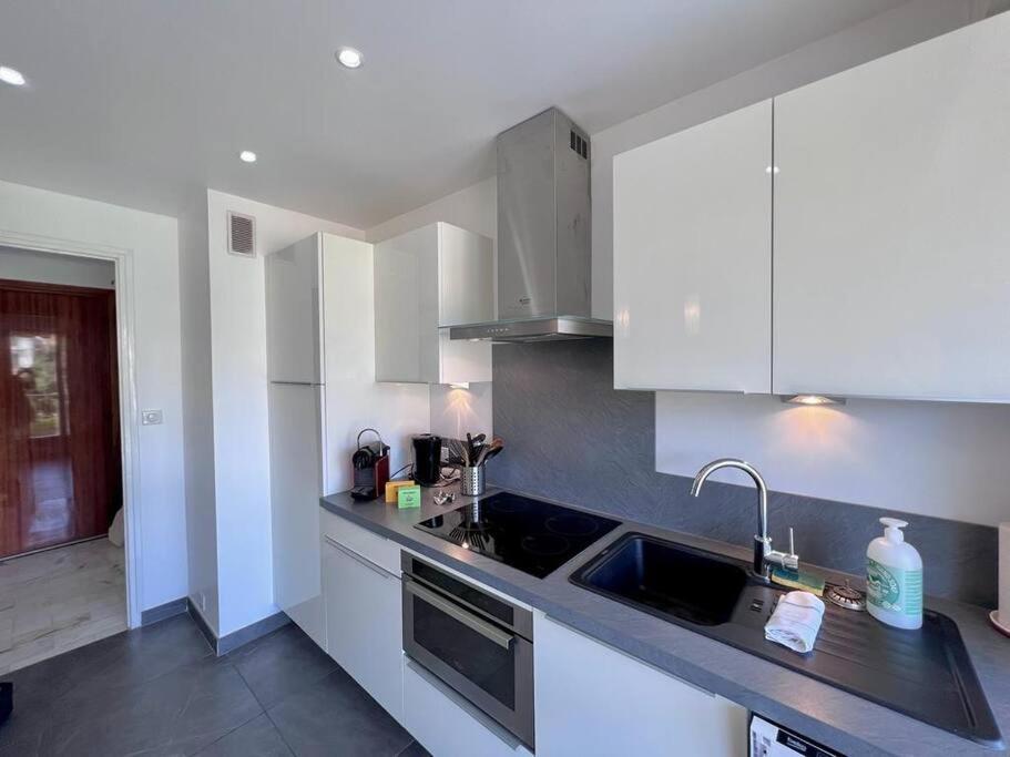 Le Pinede - Apt 4 Prs- Parking - Clim - 500M Plages Antibes Eksteriør bilde